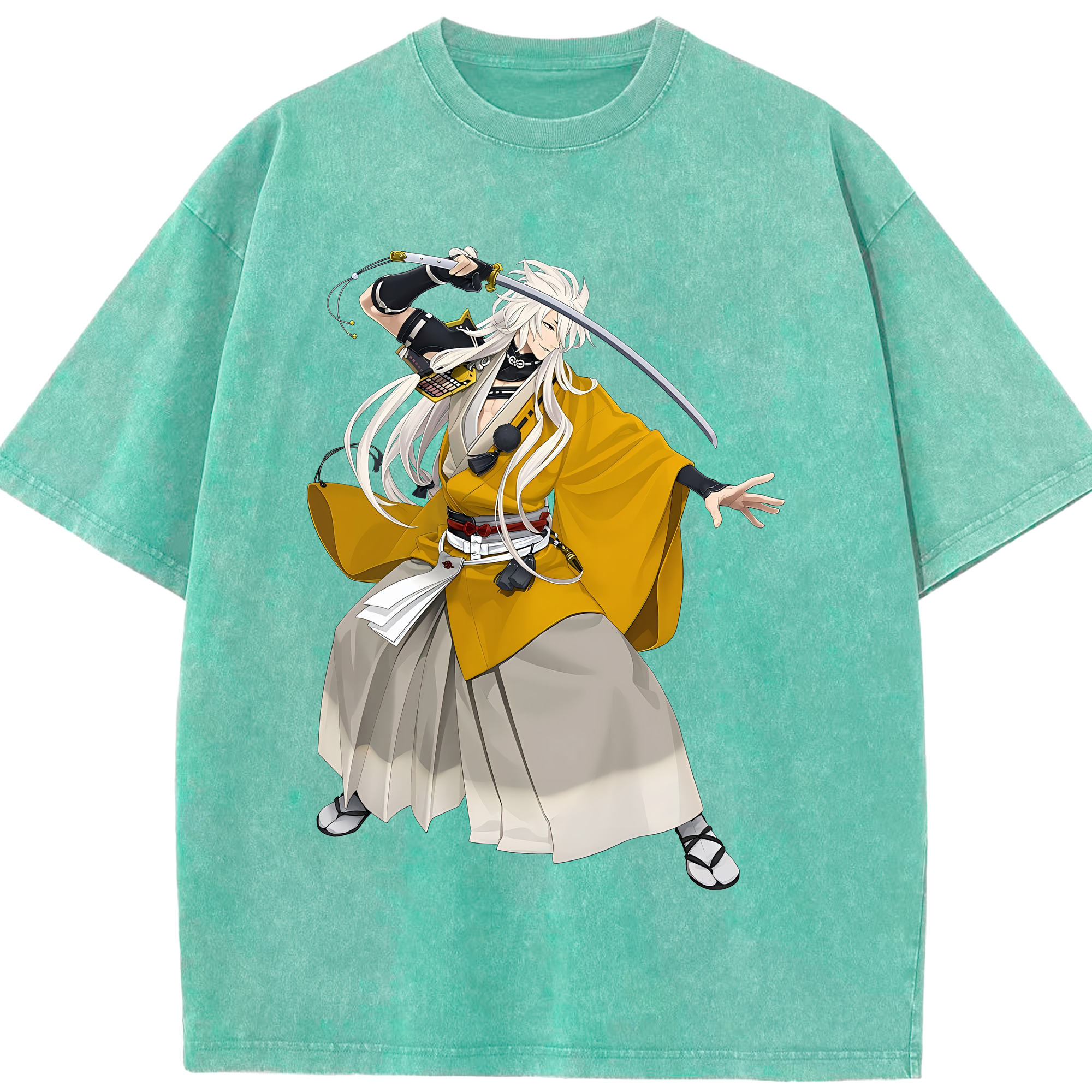 （画像用） 刀剣乱舞 Touken Ranbu 綿100% ヴィンテージ風 半袖Tシャツ（フロントプリント）